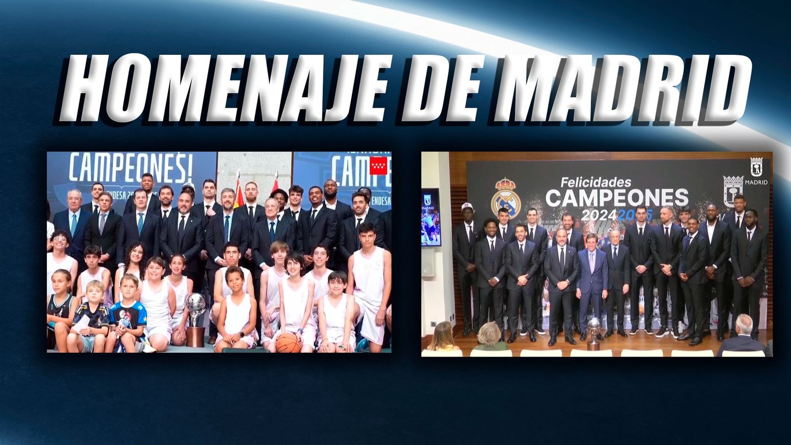 Comunidad y ayuntamiento homenajean al Real Madrid por la conquista de su 38ª Liga
