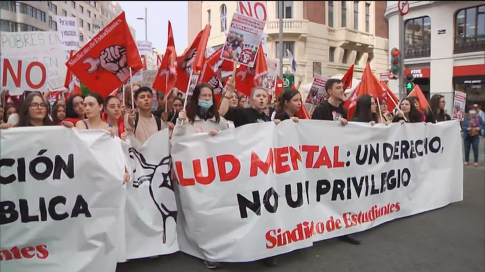 Huelga de estudiantes por la salud mental