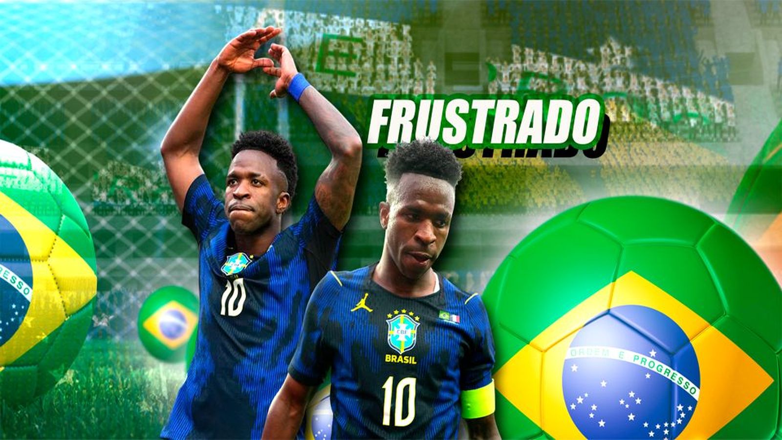 Vinicius se frustra cada vez que se pone la camiseta de Brasil