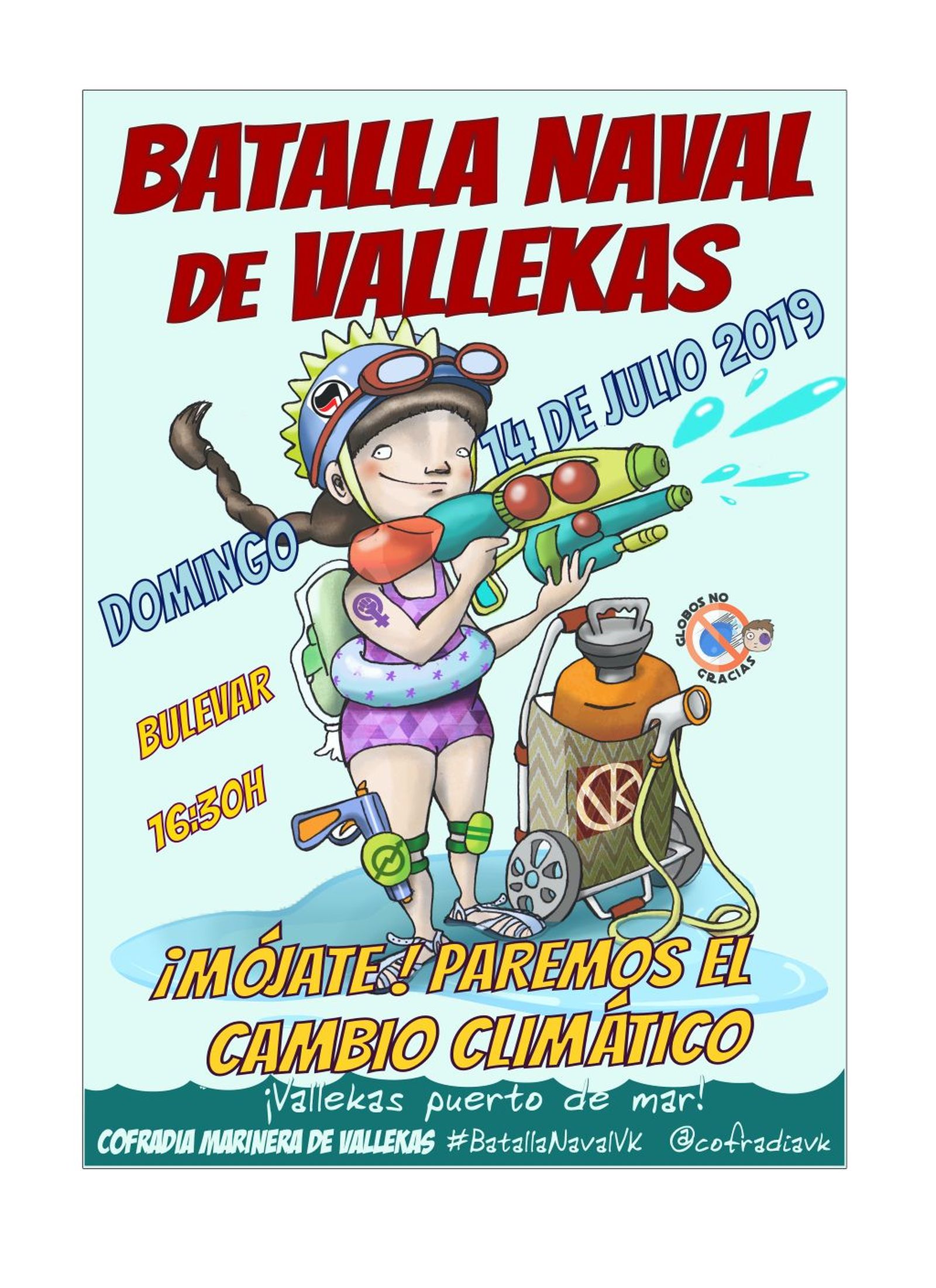 La Batalla Naval de Vallecas se moja el domingo contra el cambio climático