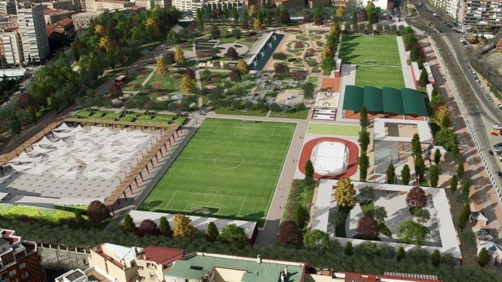 Imagen que recrea el nuevo parque Tercer Depósito