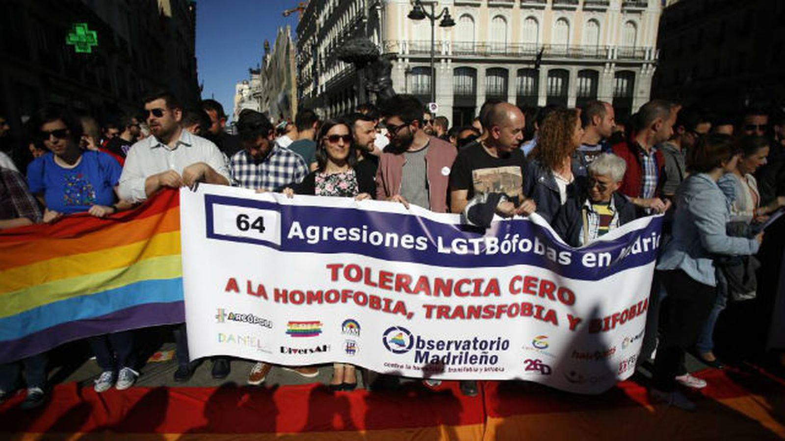 Manifestación contra las agresiones homófobas