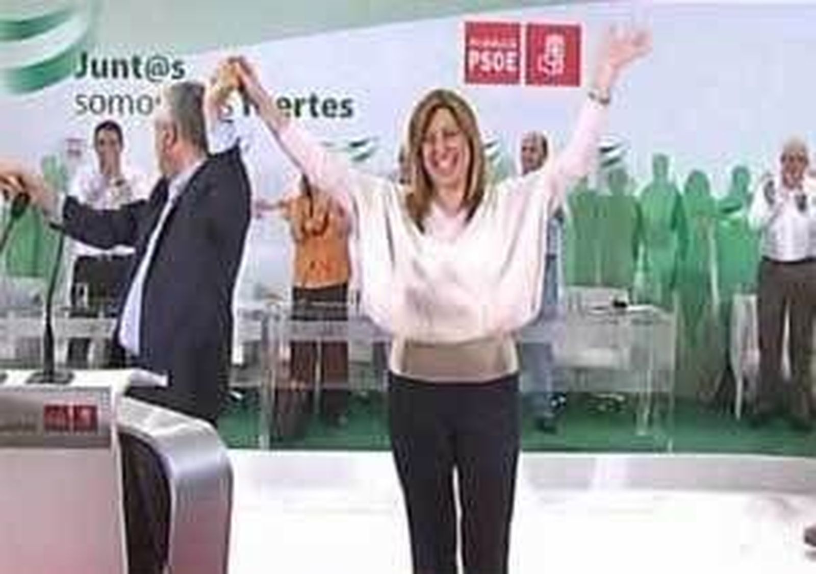 Susana Díaz ensalza la integridad de Griñán tras ser proclamada candidata
