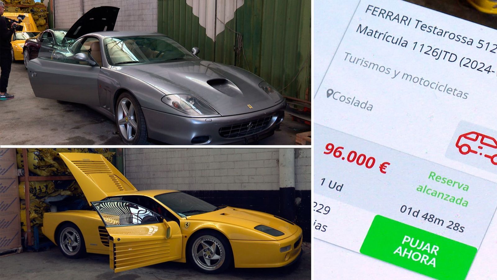 Coches de lujo de los narcos, a subasta en Coslada