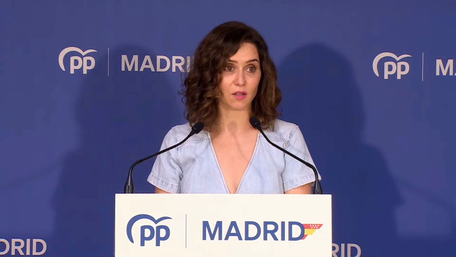 Isabel Díaz Ayuso, tras la Junta Directiva Regional del Partido Popular de Madrid