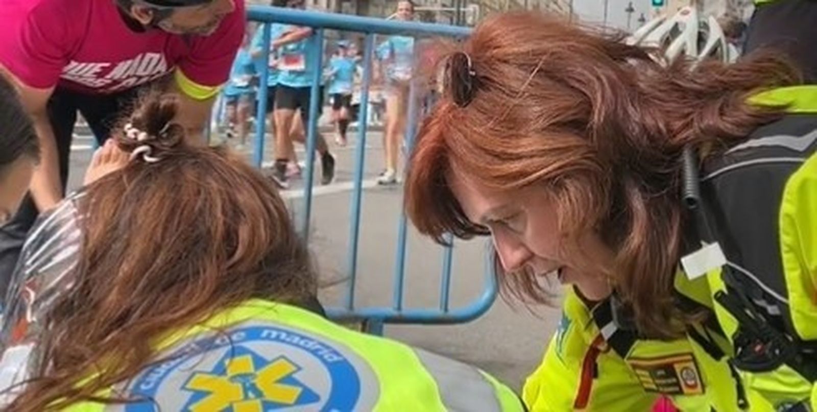 Atención sanitaria a corredores durante la Medio Maratón de Madrid
