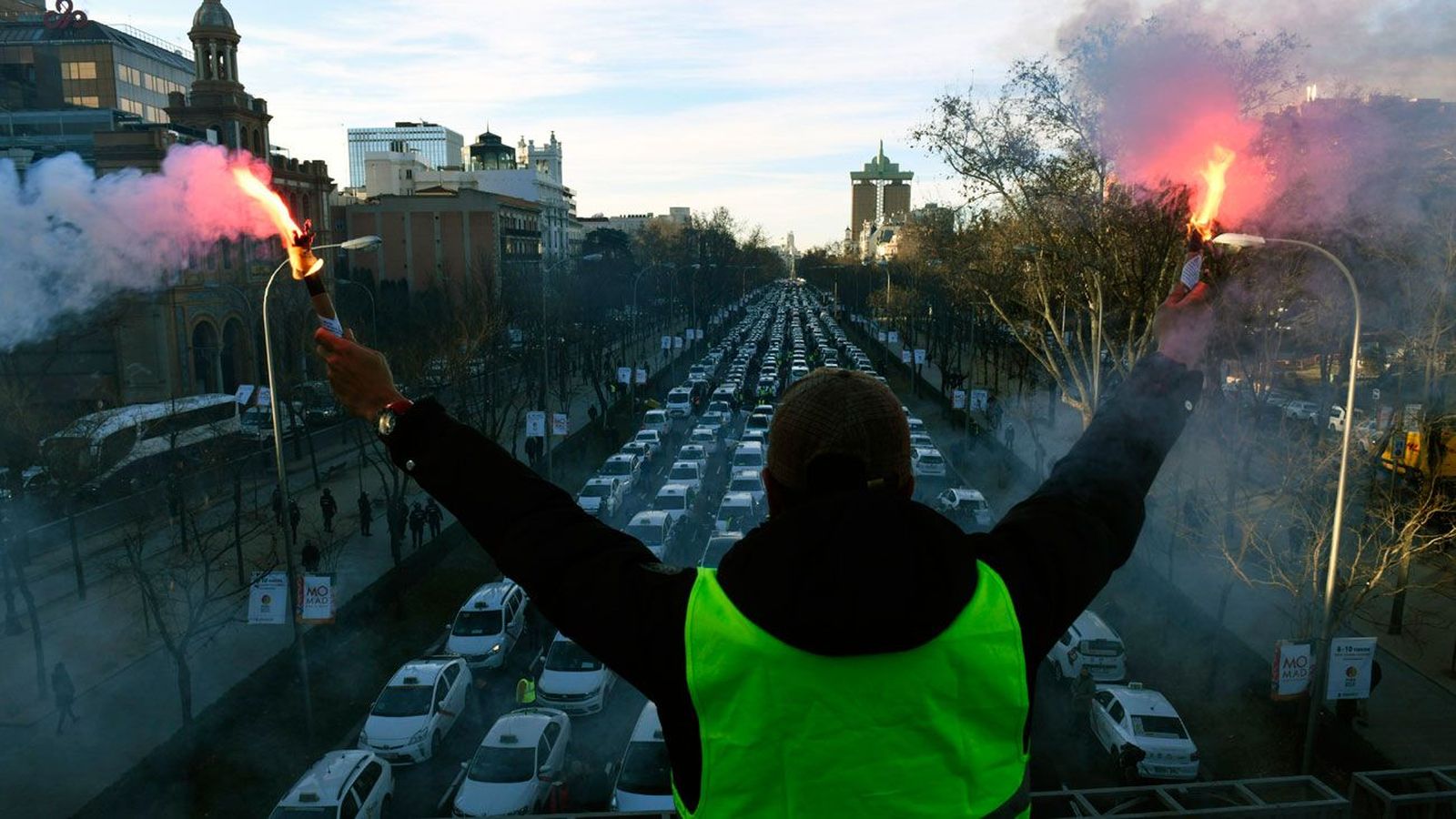 El intinerario de los taxistas: Se citan a 'petar' Sol tras tomar Génova y la Castellana