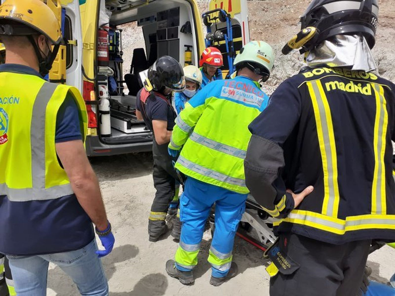 Atención médica in situ al obrero accidentado