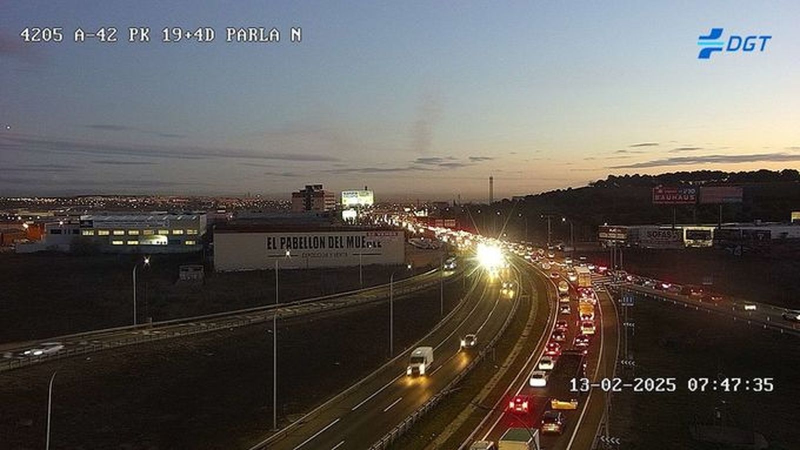Accidente en la A-42