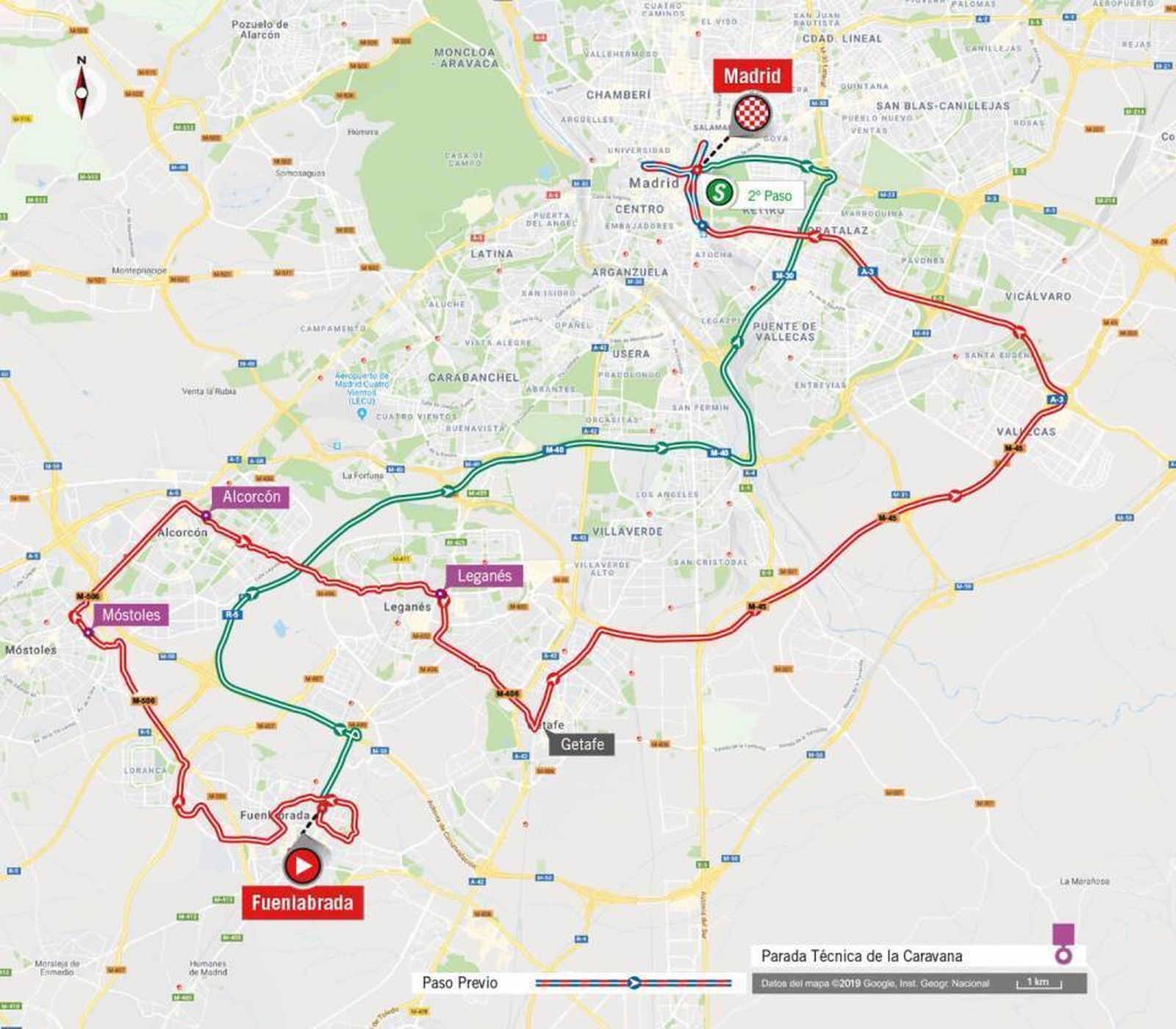 Recorrido de la 21ª etapa