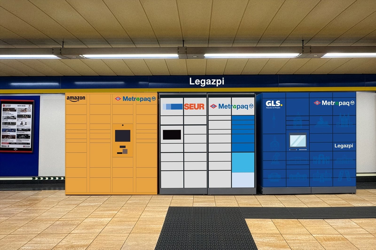 Taquillas inteligentes del proyecto Metropaq para la recogida de paquetes