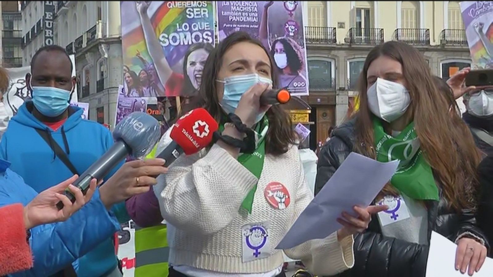 El Sindicato de Estudiantes, durante su concentración en Sol: "Que nos detengan a todas"