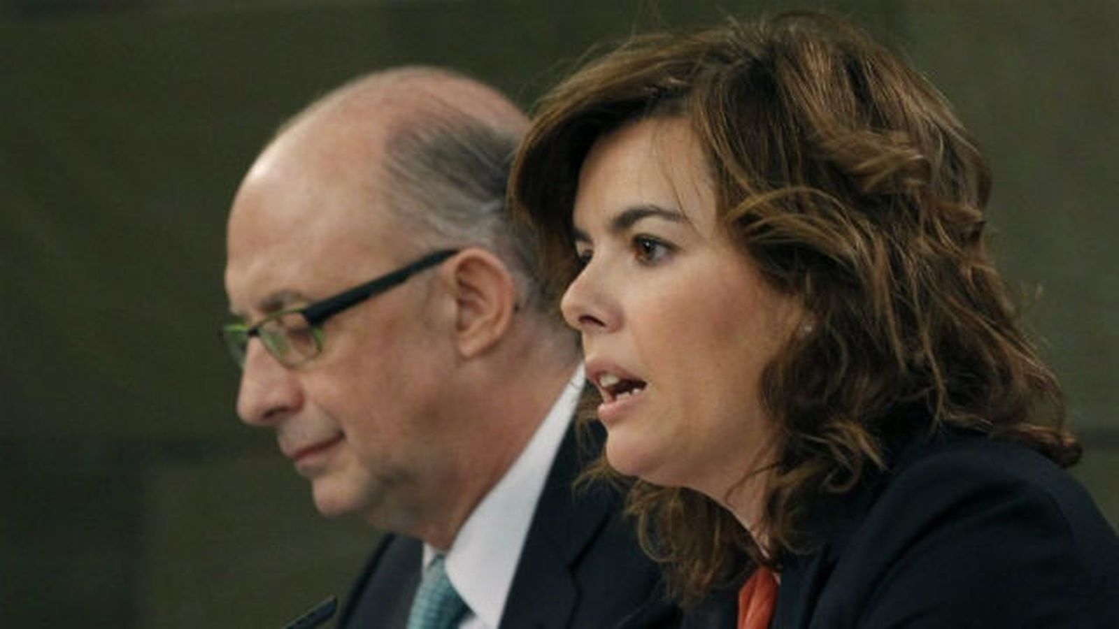 Cristobal Montoro y Soraya Sáenz de Santamaría