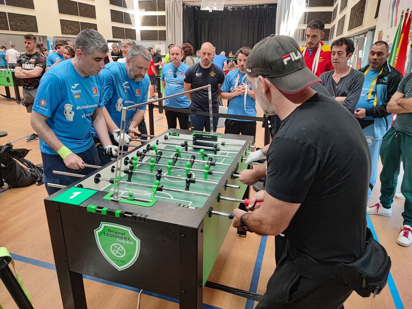 Los campeones de España de futbolín, David Gañán y Jorge Gómez, en el Open Internacional de Valdilecha