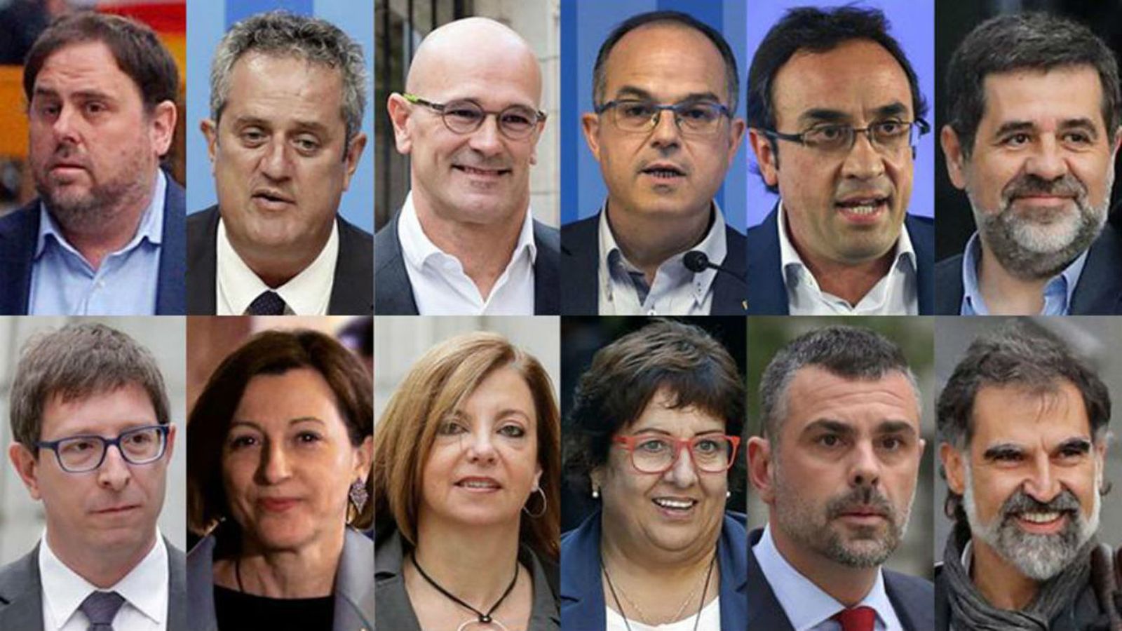 Procesados en el juicio del procés