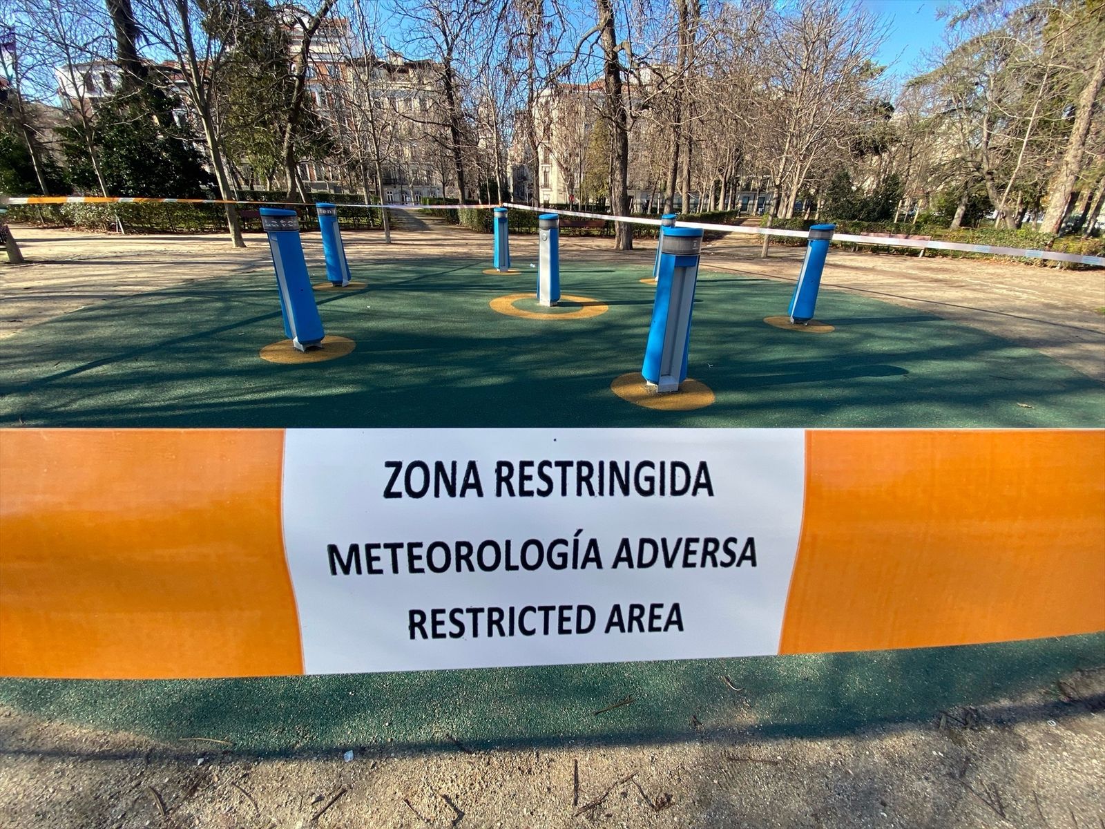 Una zona restringida en el Retiro
