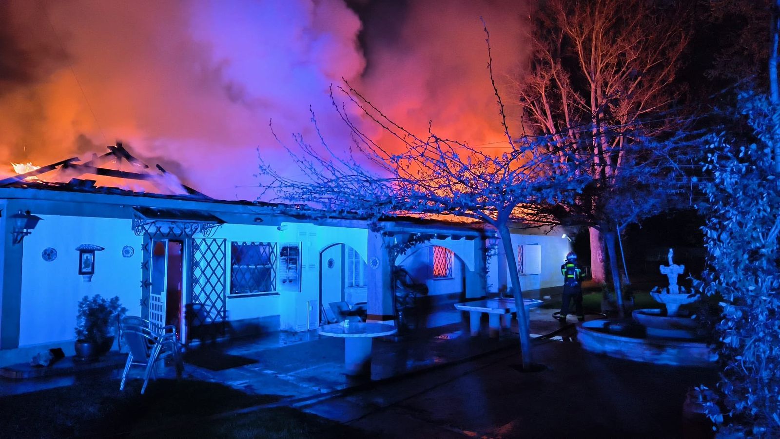 Chalet incendiado