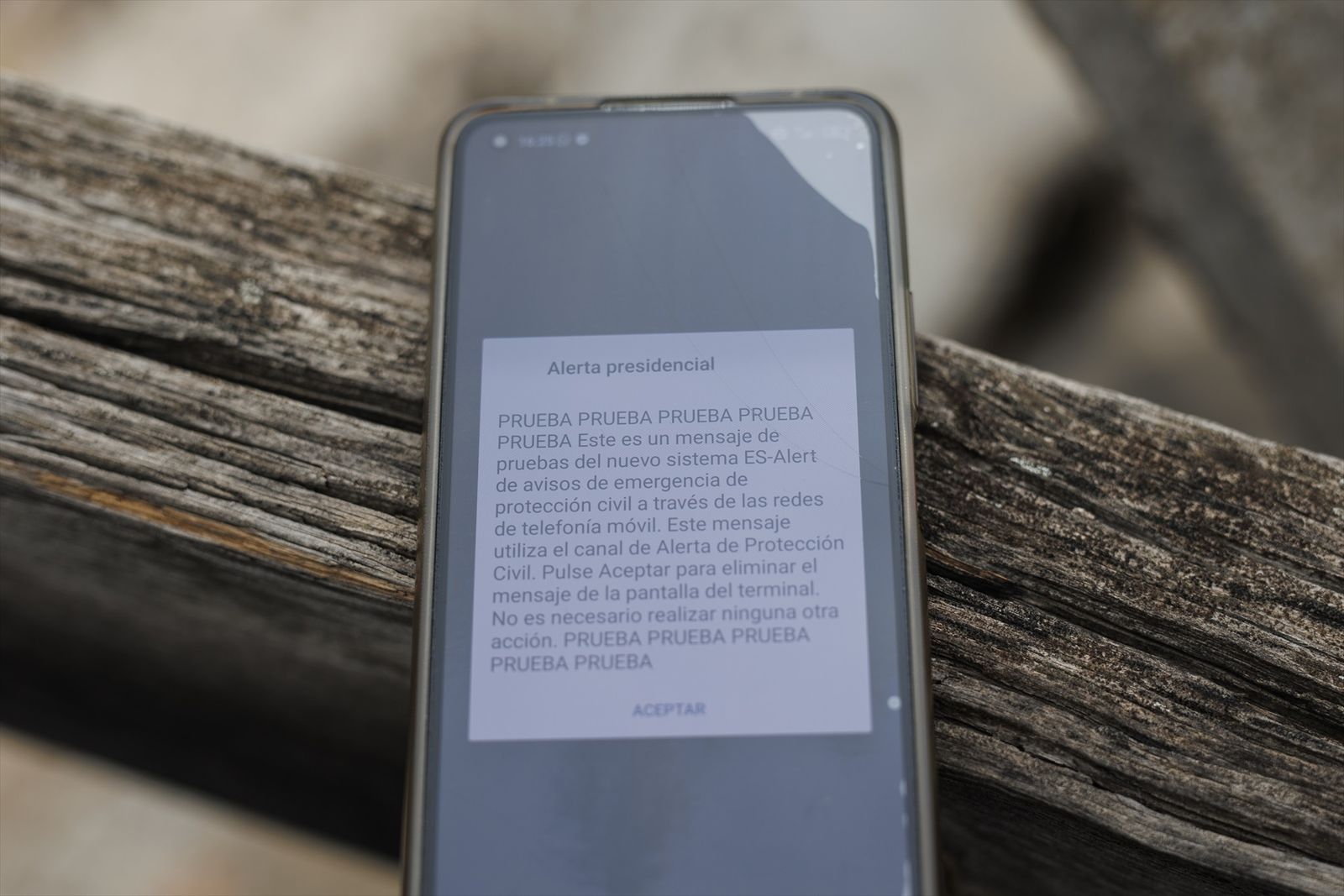 Mensaje de prueba del sistema de alertas
