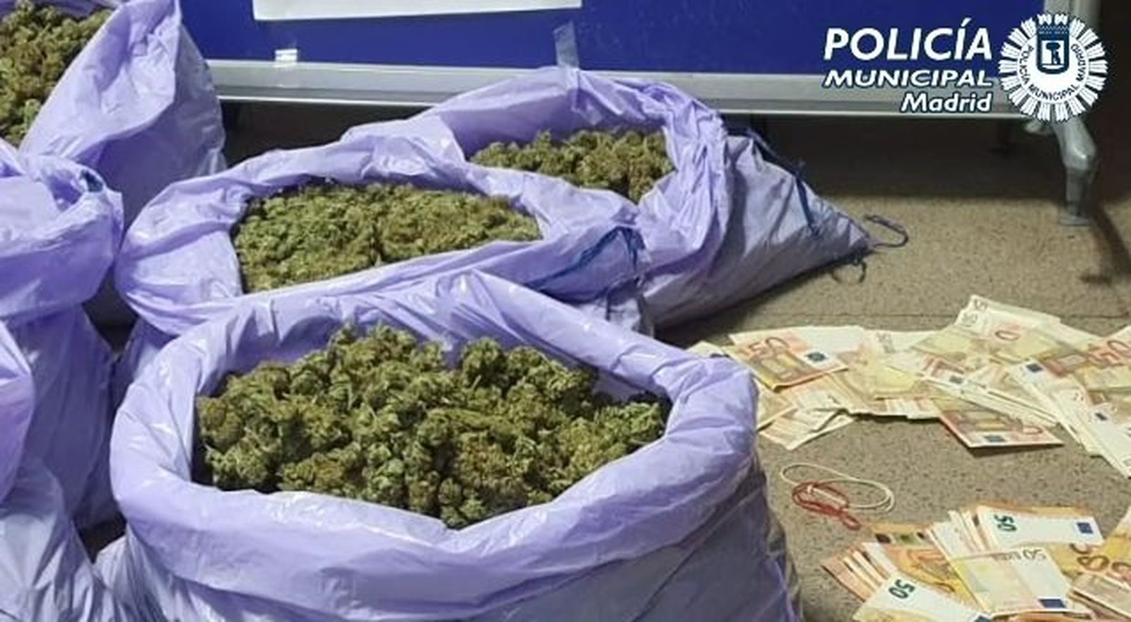 Intervenidos cinco kilos de marihuana y tres personas detenidas en Puente de Vallecas