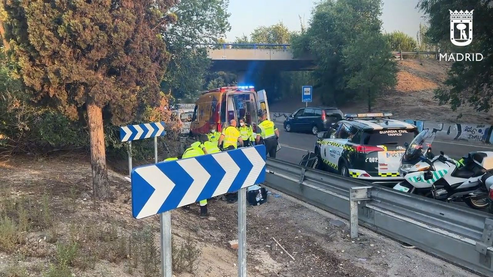 Accidente de moto en M-40