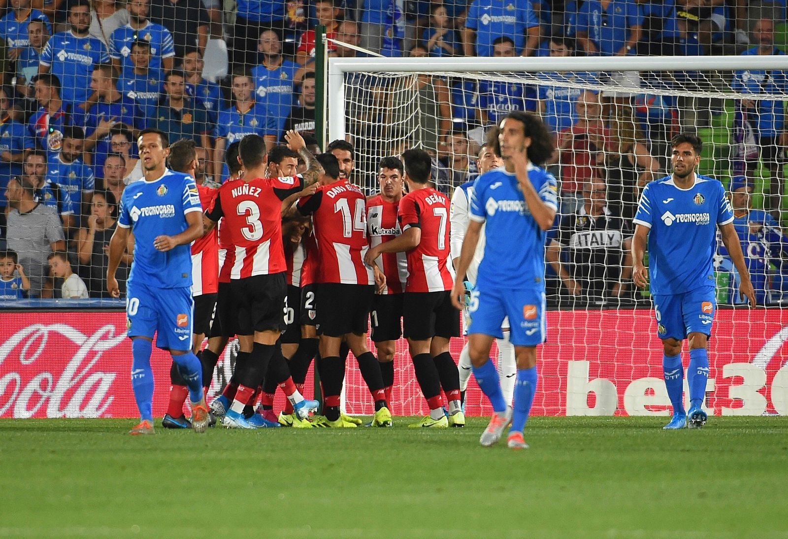 El Athletic celebra un gol frente al Getafe