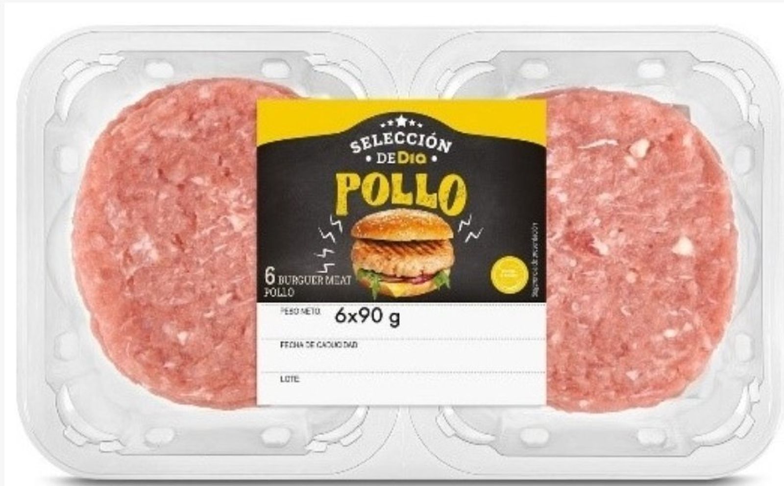 Consumo lanza una alerta por salmonela en un lote de hamburguesas de pollo de DIA