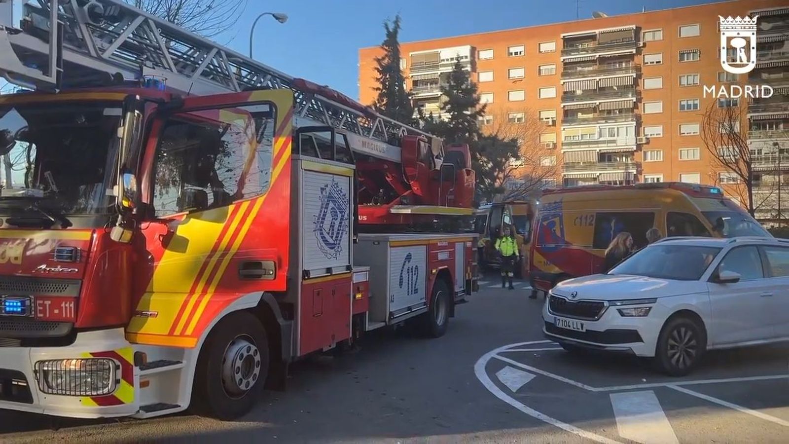 Incendio en la calle Santa Virgilia de Hortaleza