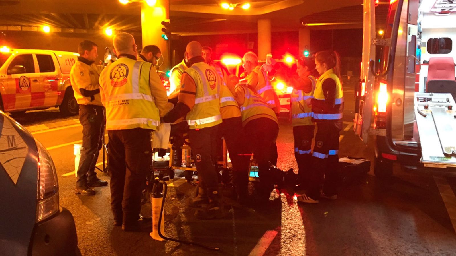 Accidente de un ciclista en la Cuesta de San Vicente