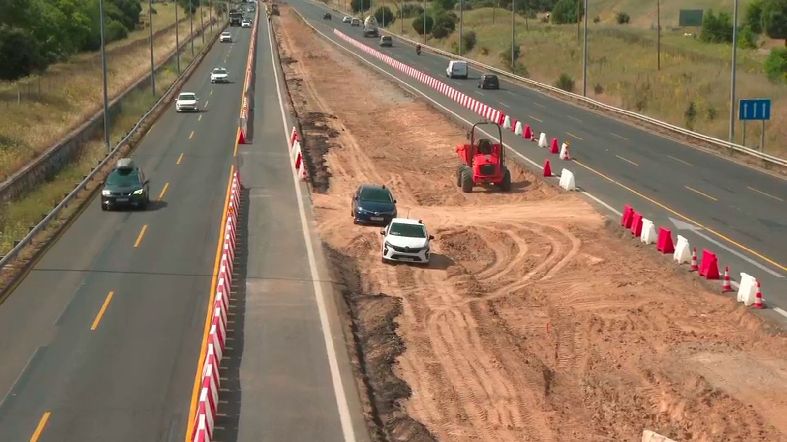 Cortes en la M-607 por las obras en el acceso a Tres Cantos