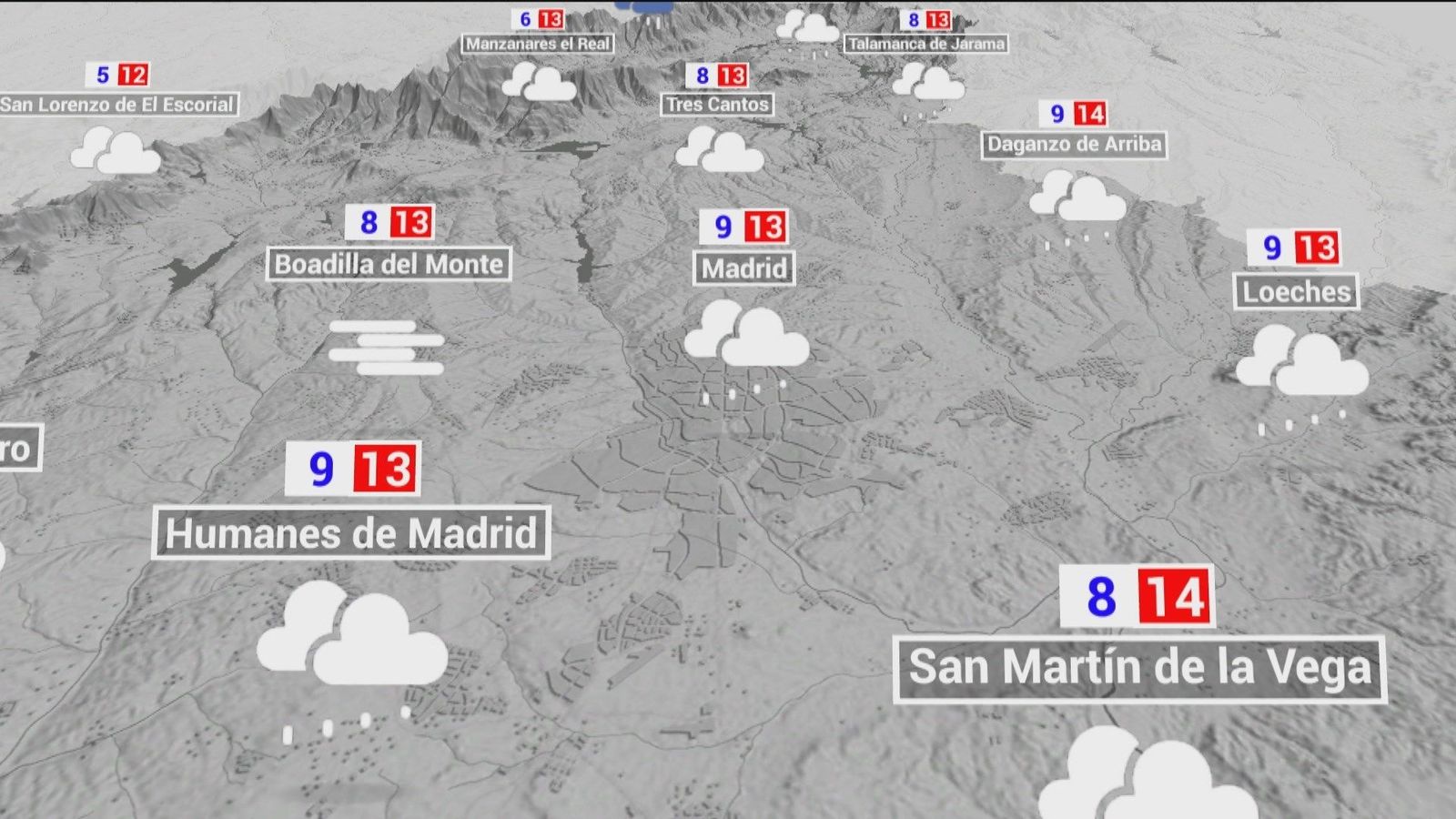 Domingo de lluvia, niebla y viento en Madrid para decir adiós a las fiestas navideñas