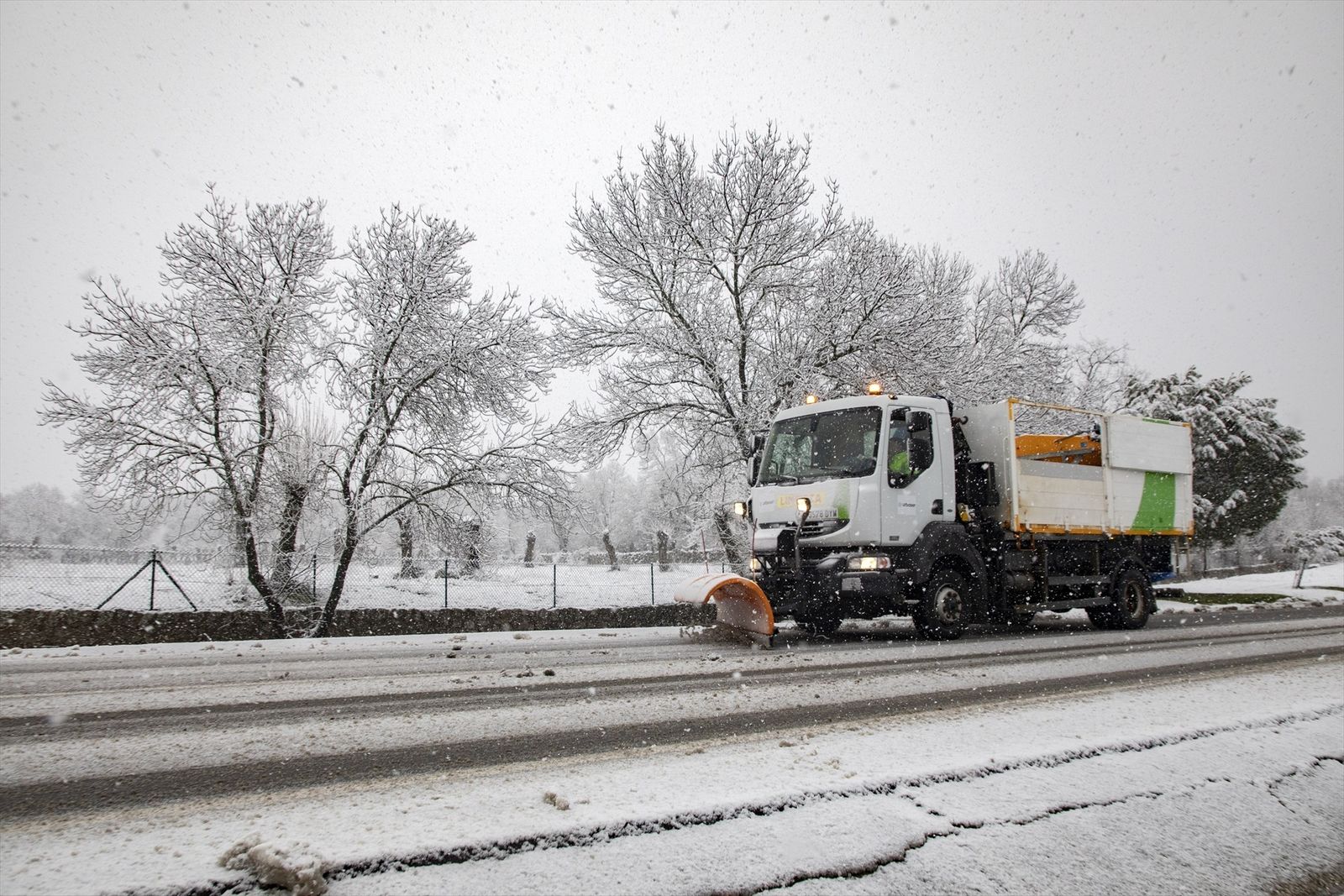 Nevada en la sierra de Guadarrama (Madrid)