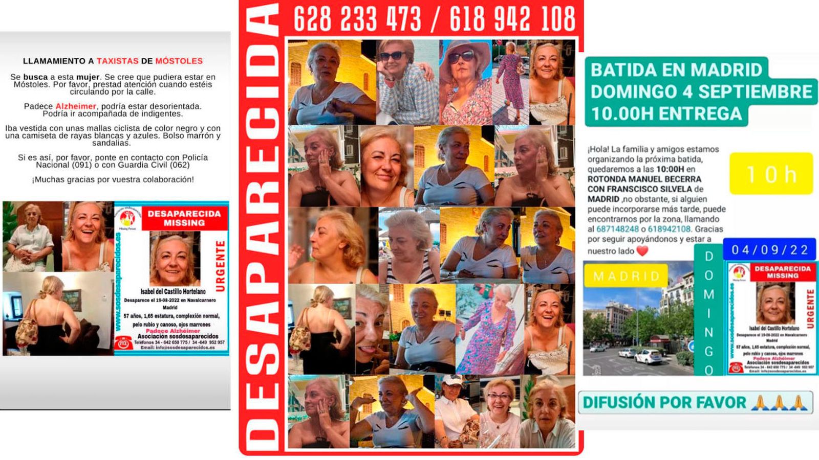 La desesperada búsqueda de Isabel, la mujer con Alzheimer de Navalcarnero, 15 días desaparecida