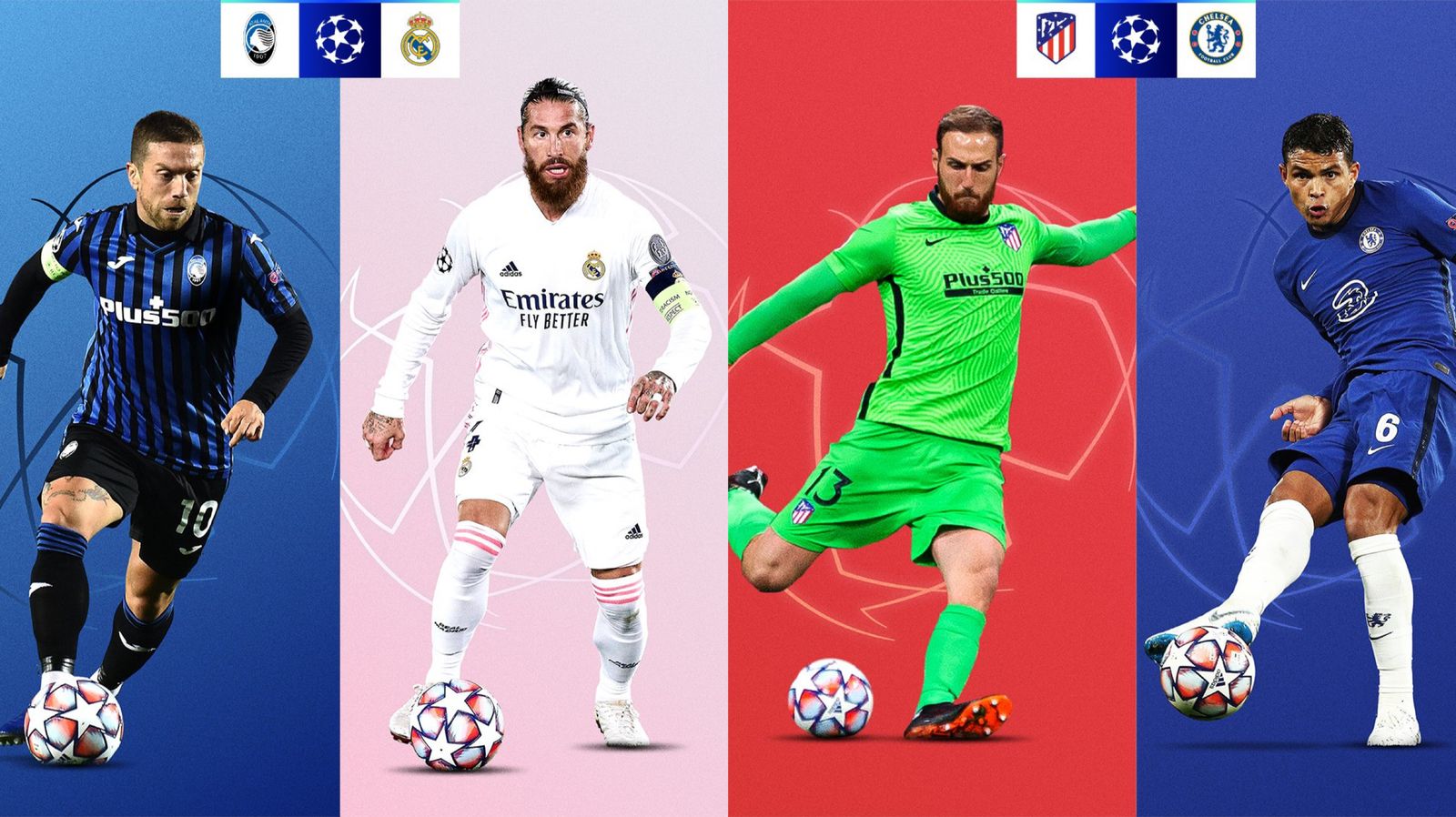 Atalanta-Real Madrid y Atlético-Chelsea