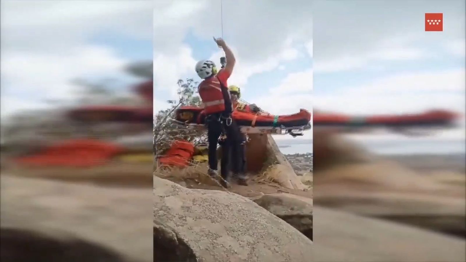 Rescate de un montañero en La Pedriza
