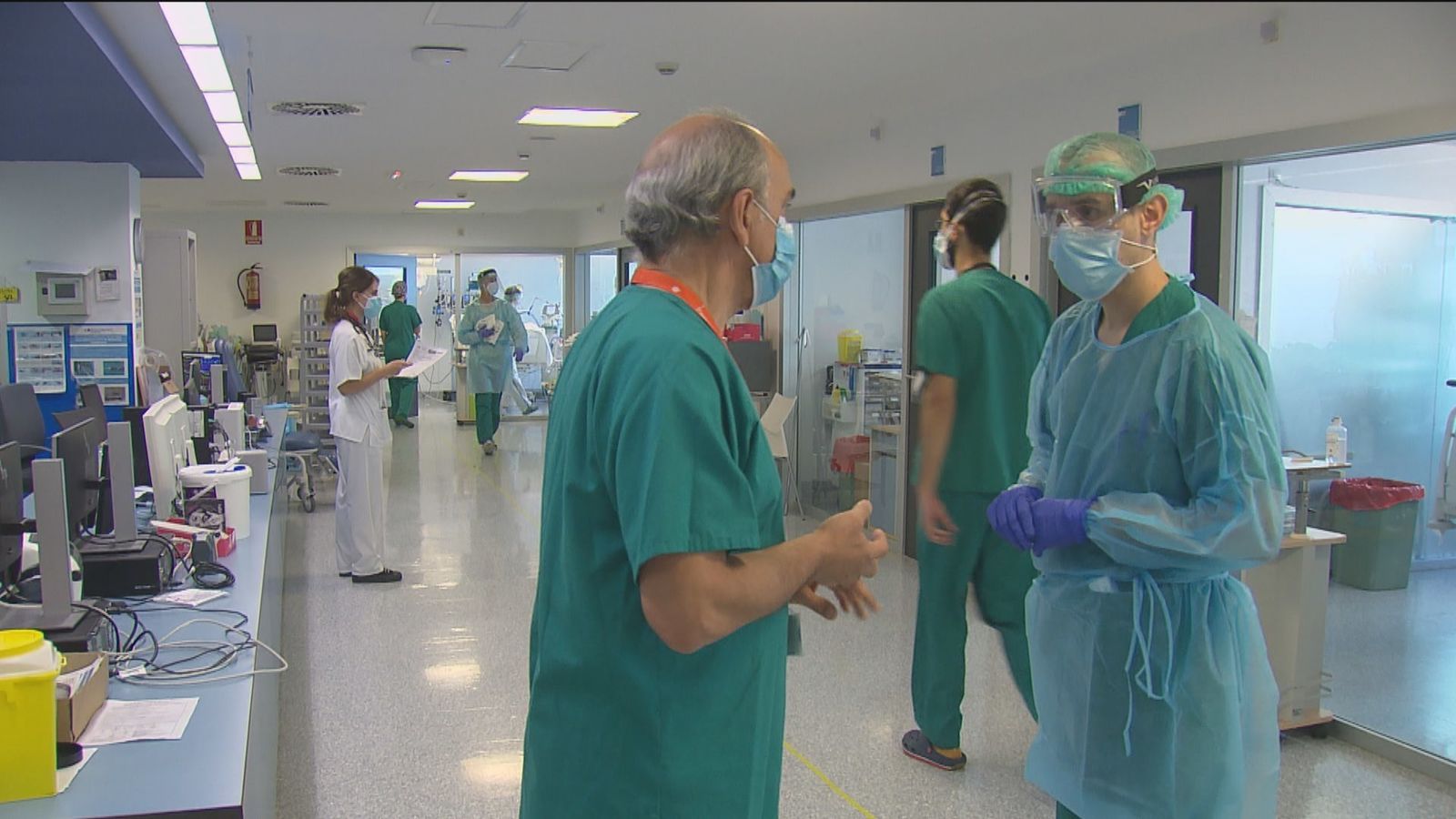 Médicos en un hospital