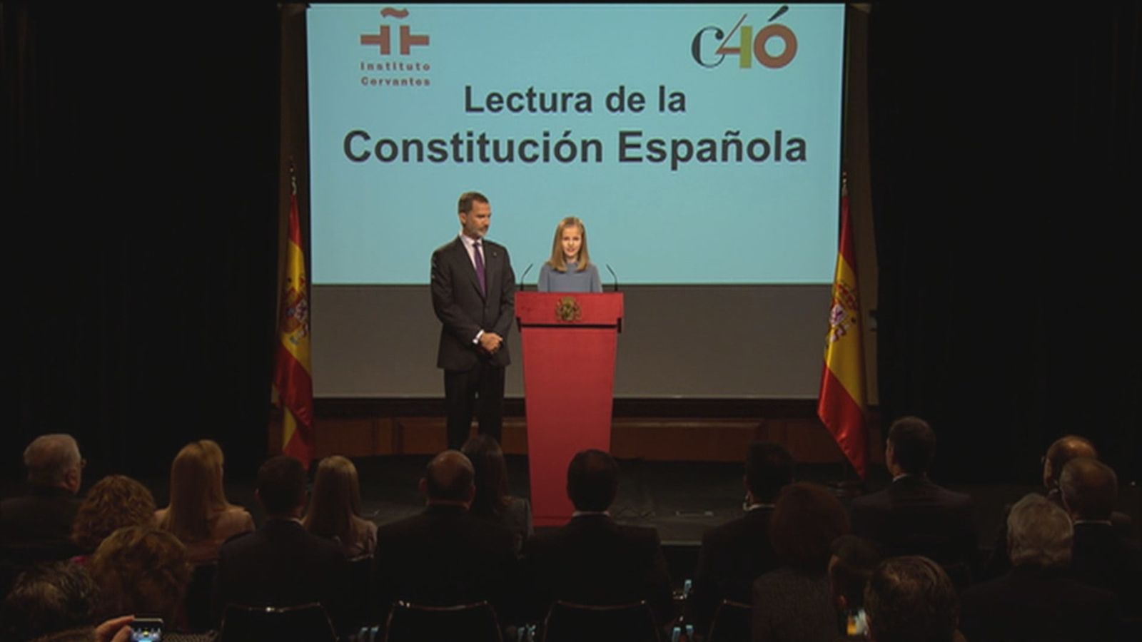 La Princesa de Asturias en su primera intervención pública
