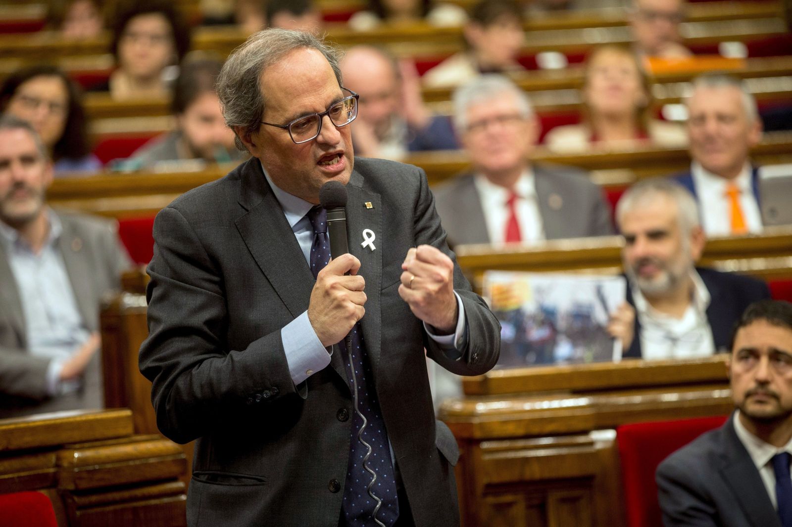 Torra alentó acciones violentas el 1 de octubre de 2018