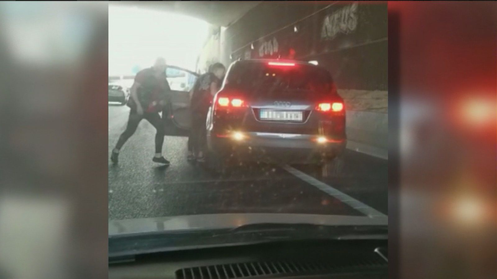 A puñetazo limpio en plena M-40
