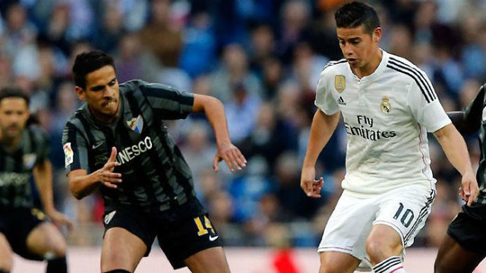 James Rodríguez ante el Málaga