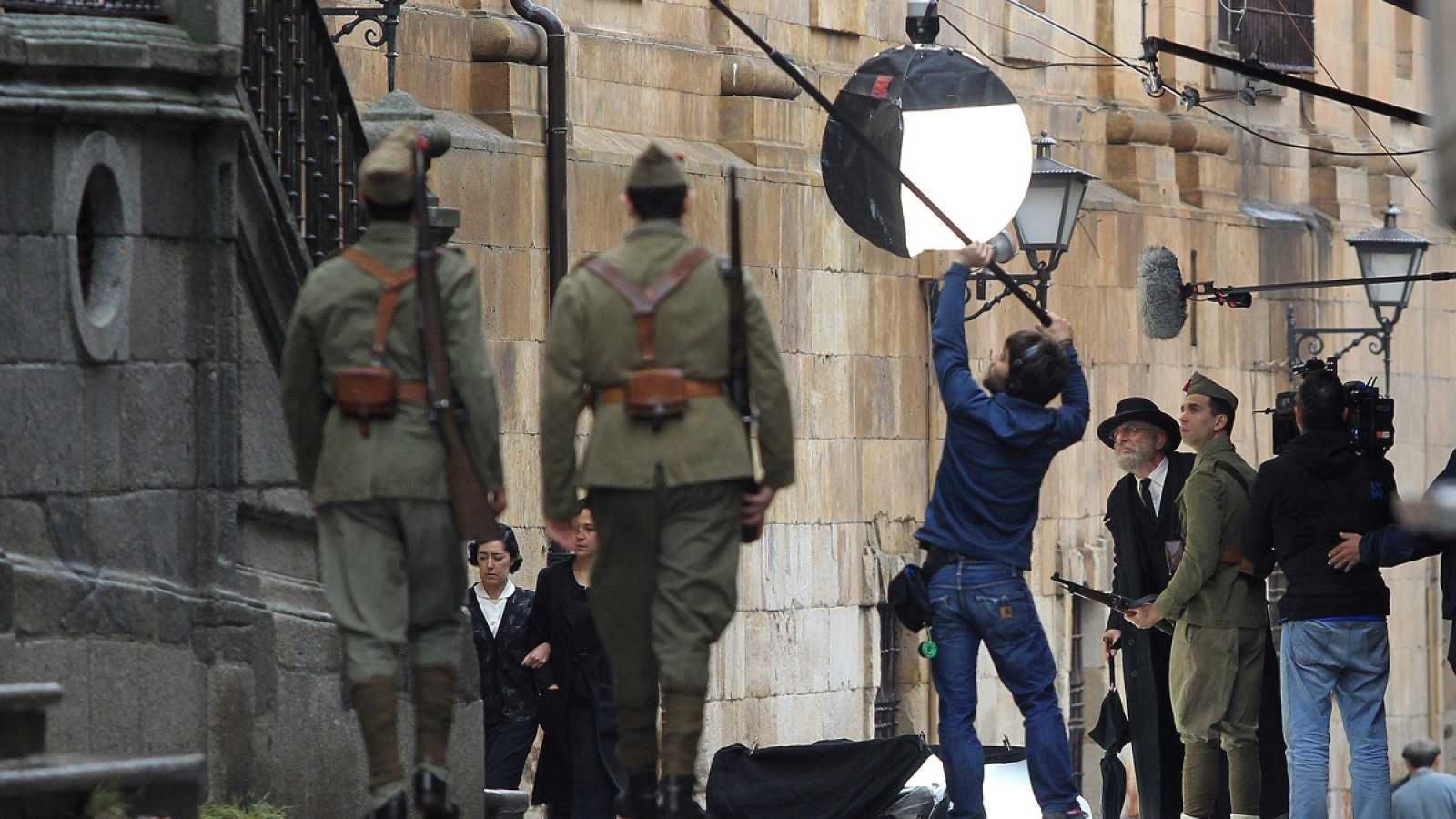 Rodaje de 'Mientras dure la guerra'