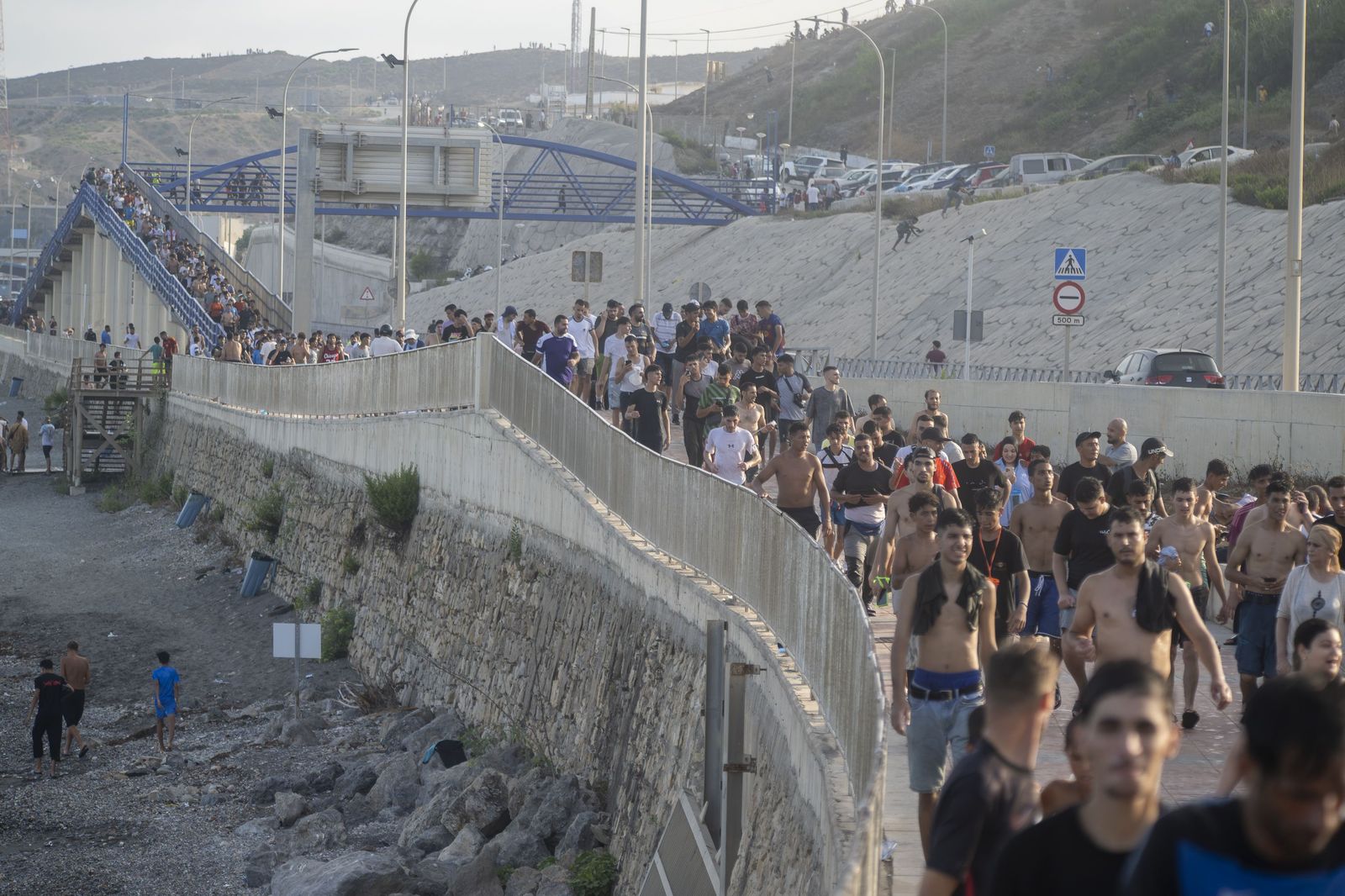 David Gómez, portavoz de Jucil Ceuta: "La Policía marroquí no hizo nada por impedir que la gente cruzara la frontera"