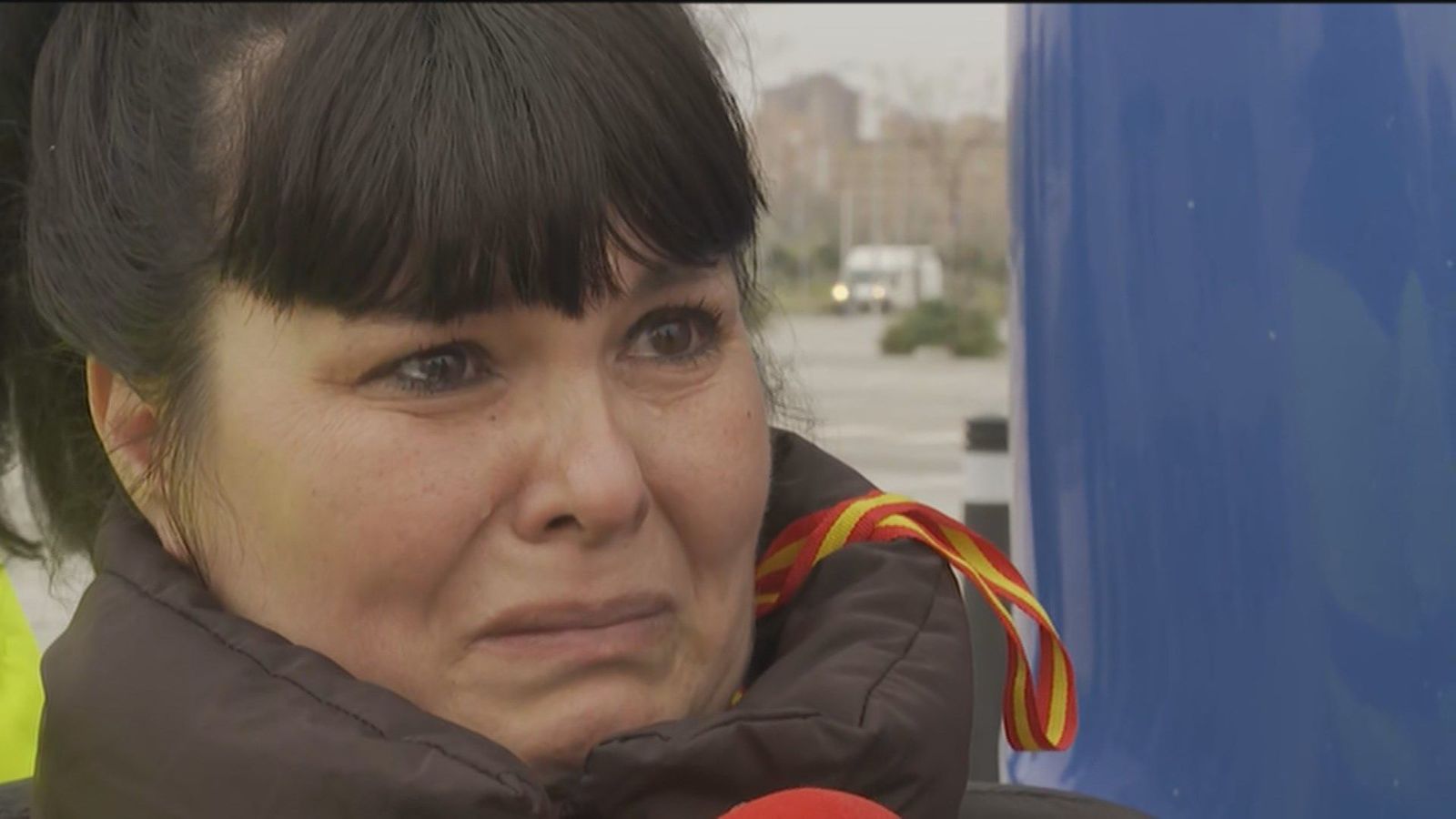 Las lágrimas de Sofía, una camionera en huelga: "Esto se va a la mierda; no trabajamos porque no podemos"