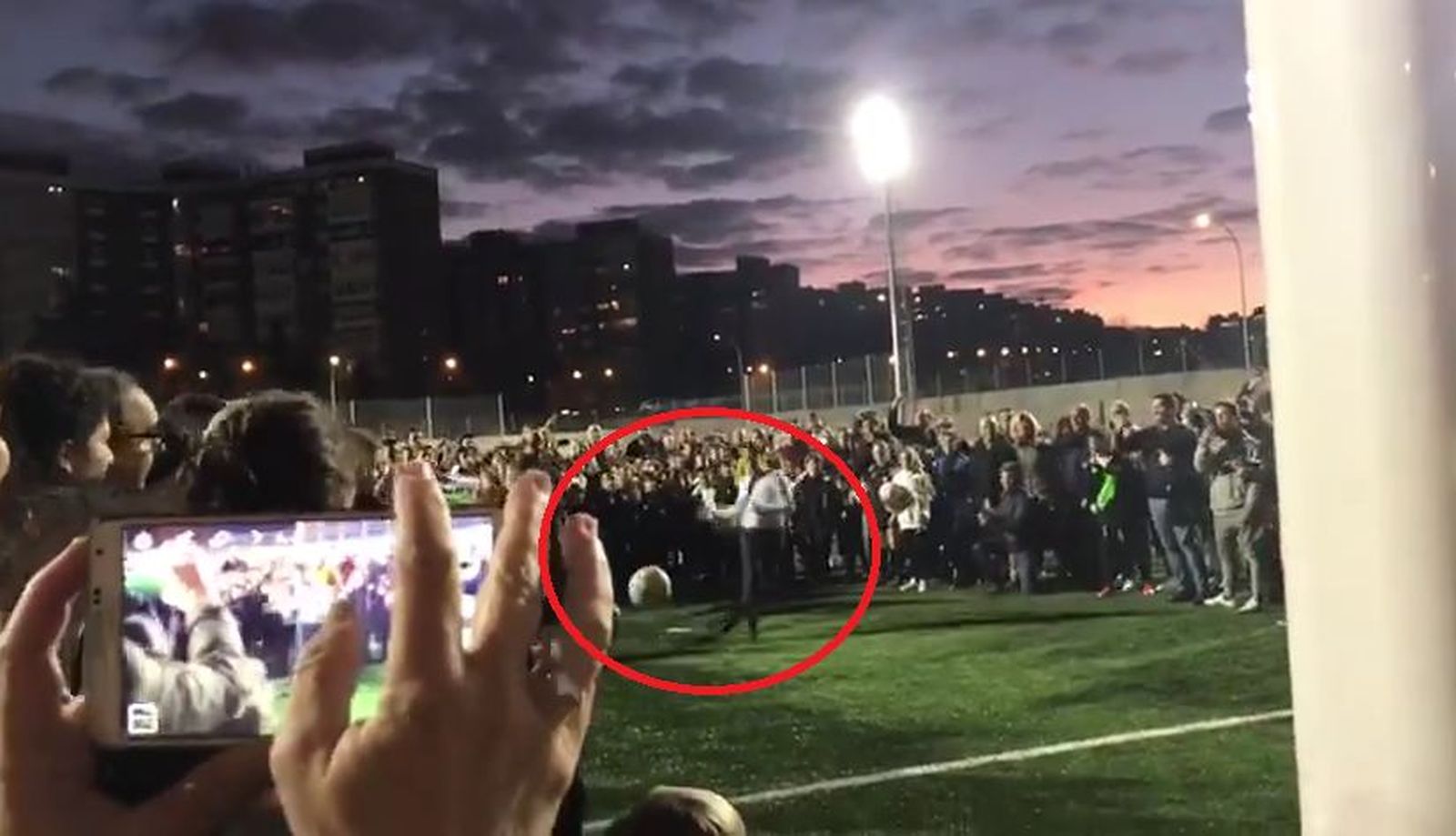 El penalti de Almeida en el campo de Sanchinarro