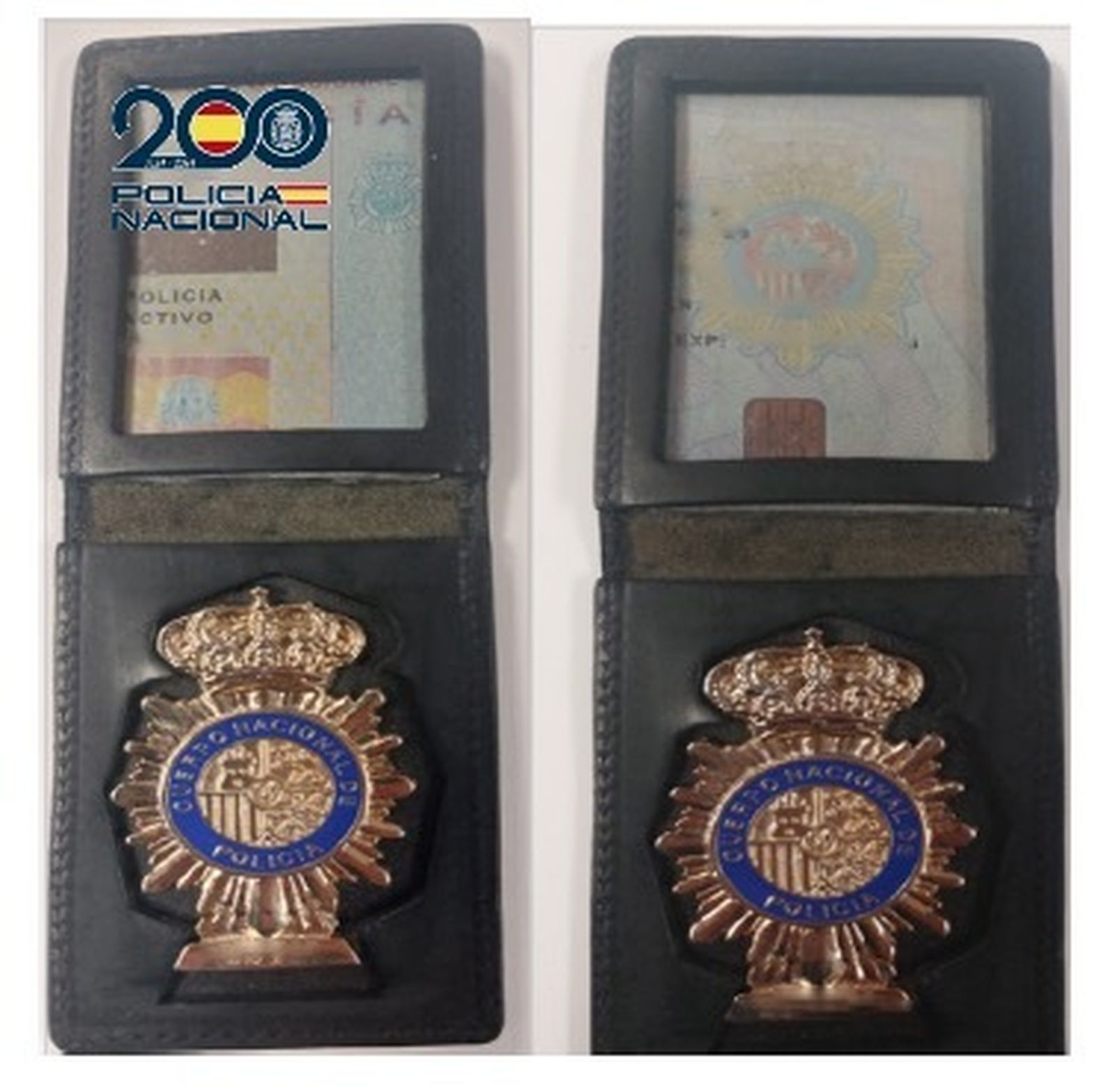 Placas de Policía falsificadas