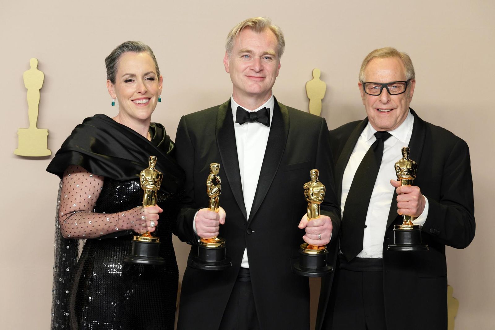Emma Thomas, Christopher Nolan and Charles Roven,