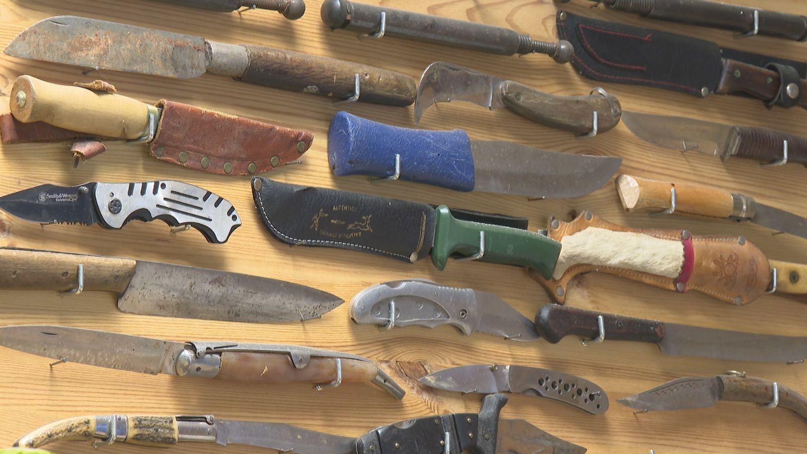 Armas incautadas en los juzgados de Plaza Castilla
