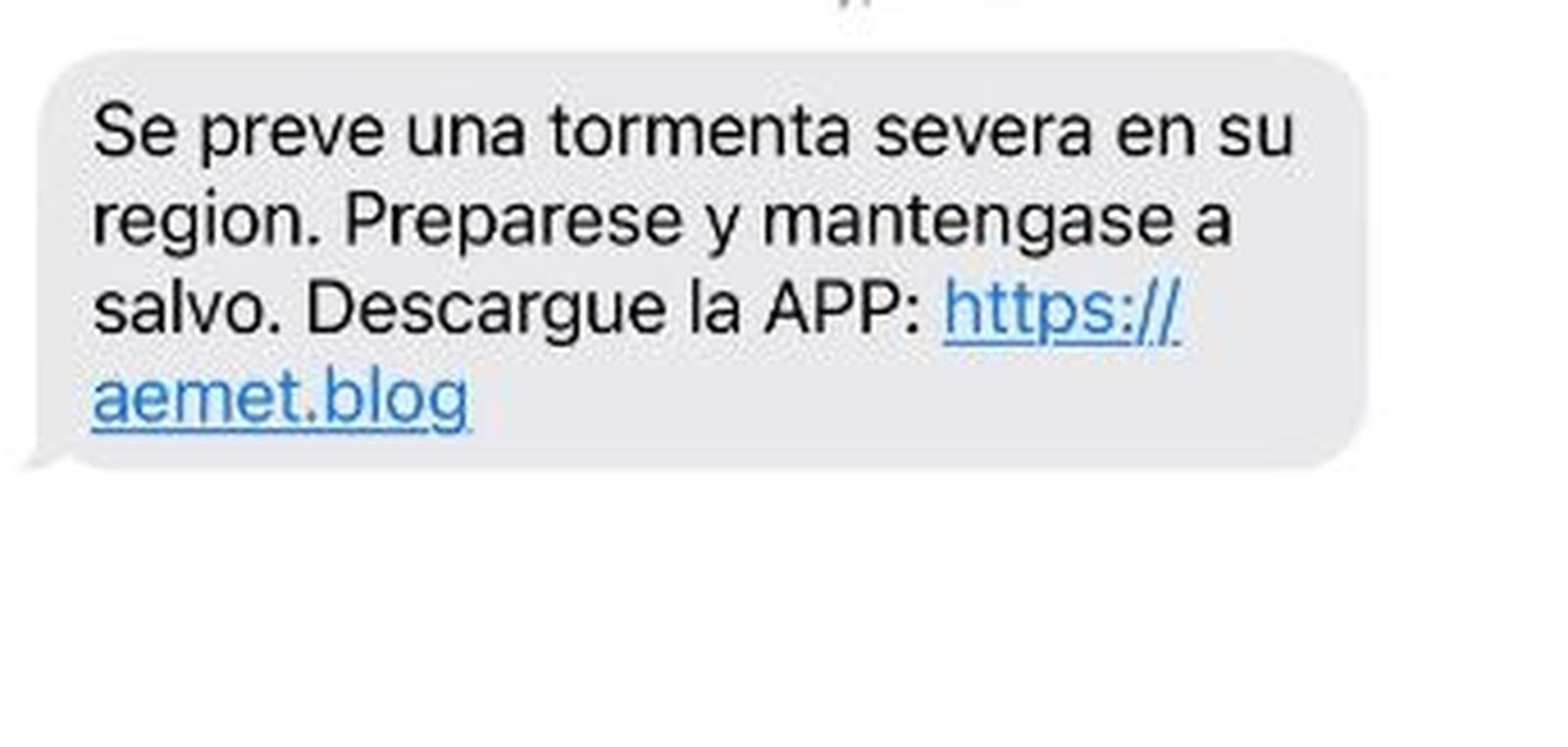 La Aemet alerta de SMS falsos