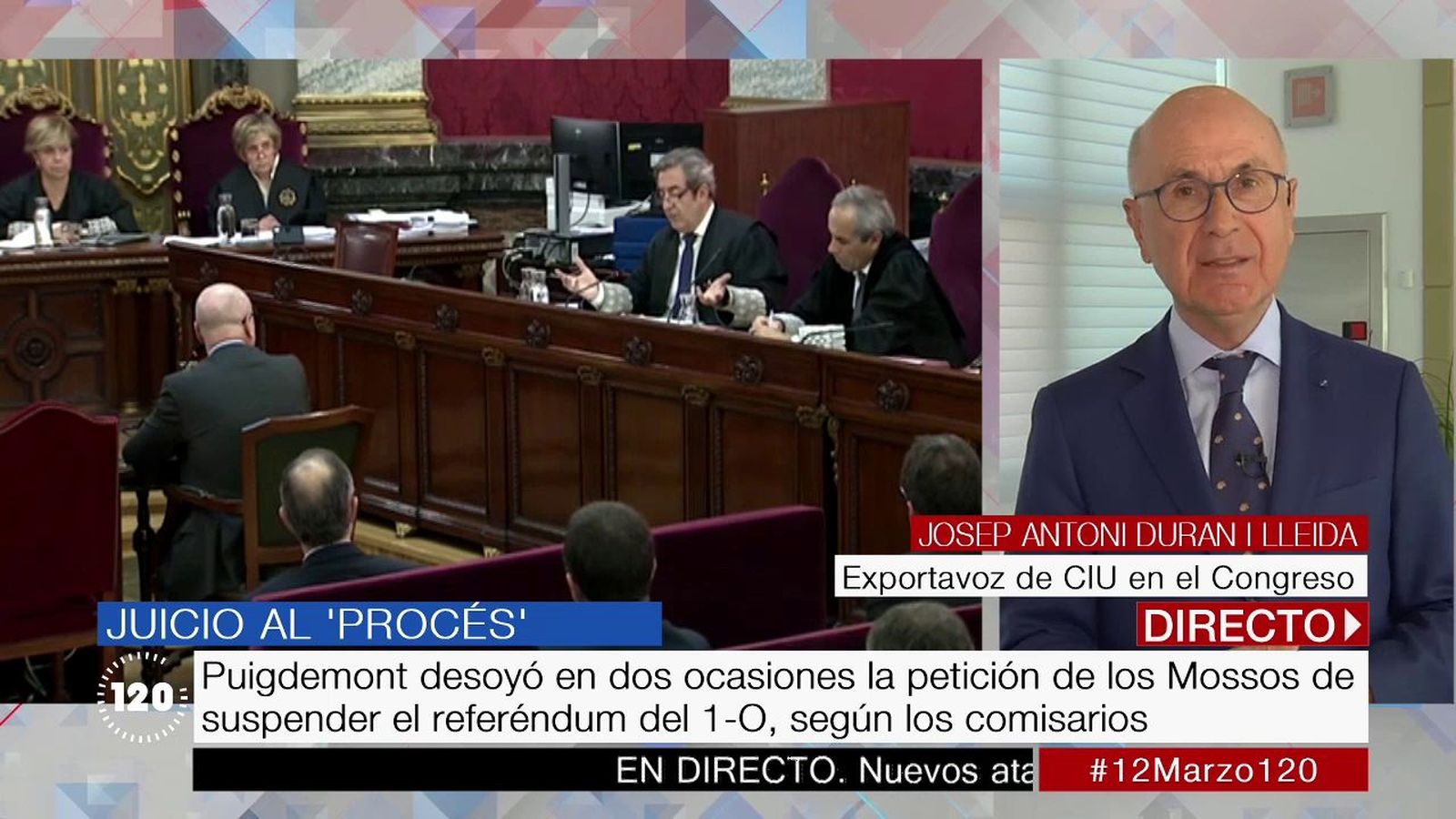 Duran i Lleida: "El independentismo ha colapsado el ritmo de la política española"