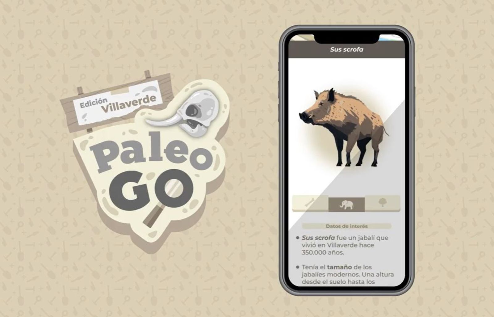 Captura de 'Paleo-Go', una app para buscar fósiles por Madrid