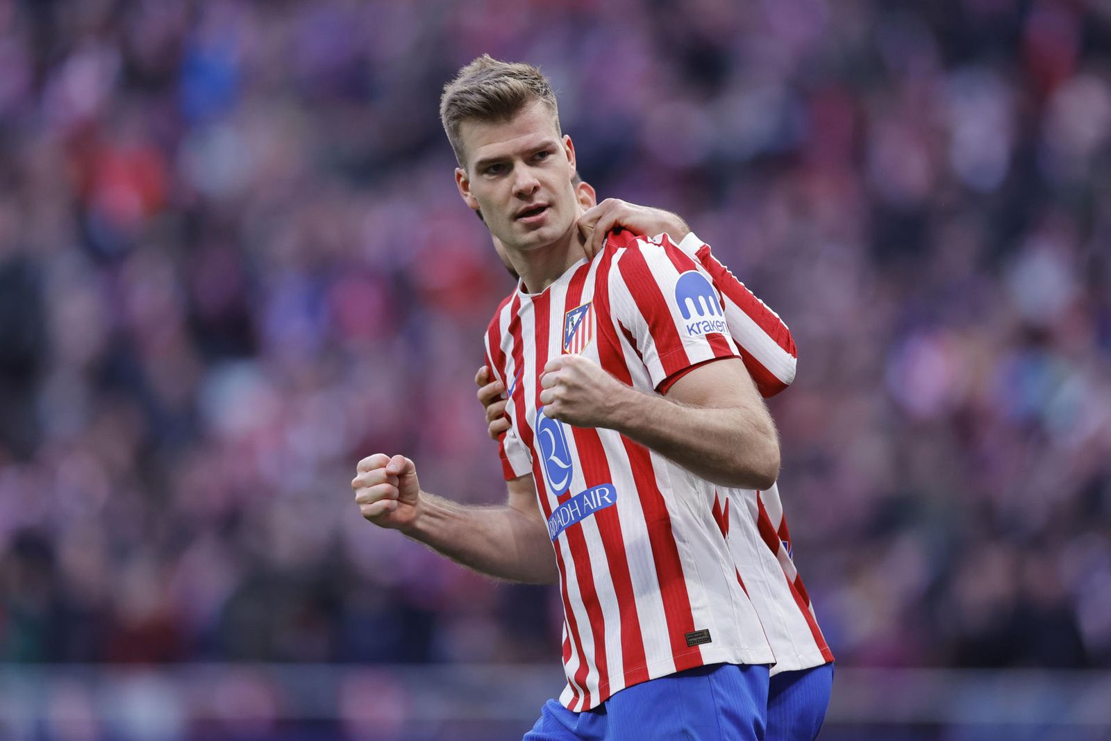 Sorloth celebra su gol al Alavés